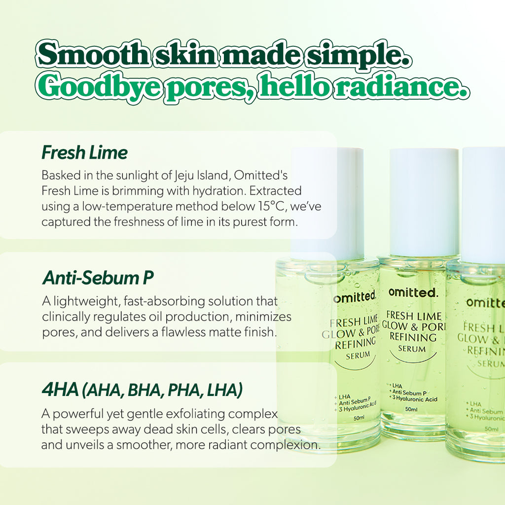 Omitted Fresh Lime Glow & Pore Refining Serum 50ml